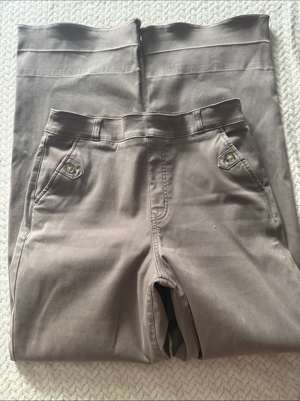 SPANX Taupe Jeggings - Sleek Neutral Stretch Pants - Picture 3 of 5